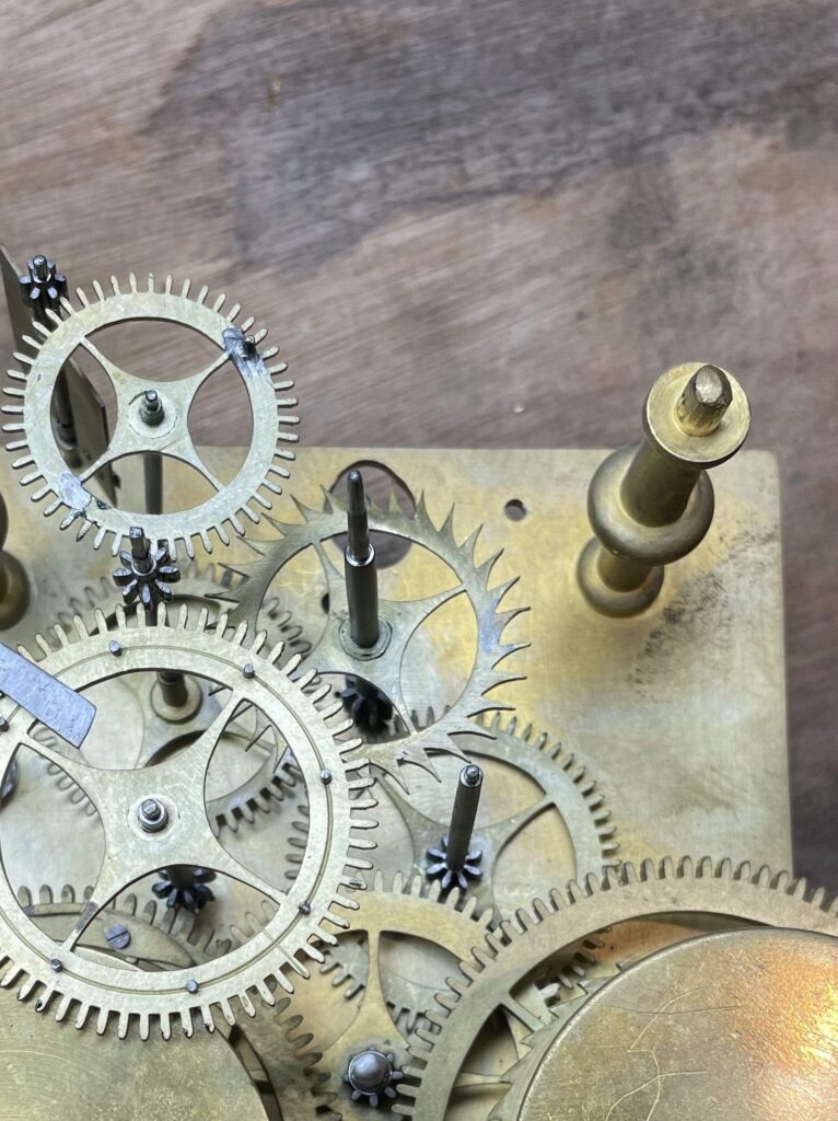 Interior of a typical longcase movement